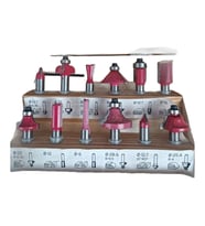 12 Parça Freze Uç Takımı Ahşap Oyma Ağaç Delme Çantalı set 8 mm