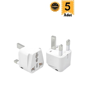 MN6 M006 Priz dönüştürücü/5 Adet/Kıbrıs-hac umre prizi-G Plug Adapter-Seyahat adaptörü