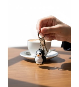 Penguen Figürlü Hareketli Anahtarlık