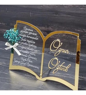 Öğretmenler Günü  Öğretmene Hediye  Kişiye Özel Hediye  Masaüstü İsimlik (Rose Gold Altın)