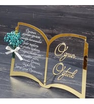 Öğretmenler Günü  Öğretmene Hediye  Kişiye Özel Hediye  Masaüstü İsimlik (Rose Gold Altın)