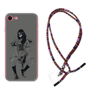 Apple iPhone 5 6 7 8 Plus Se XR Kılıf Boyun Asklı Rasta Silikon Purest Evil 1627