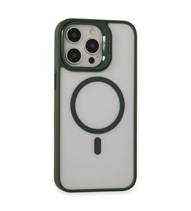 Joko Apple İphone 15 Pro Kılıf Roblox Lens Magsafe Standlı Kapak - Koyu Yeşil