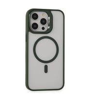 Joko Apple İphone 15 Pro Kılıf Roblox Lens Magsafe Standlı Kapak - Koyu Yeşil