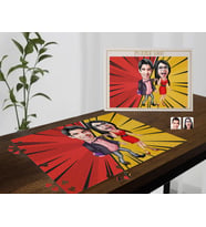 BK Gift Kişiye Özel Sevgililer Karikatürlü 1000 Parça Profesyonel Puzzle-4
