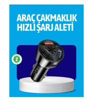 Mey İthalat® 55W Güçlü Araç Şarj Cihazı Power Delivery Destekli