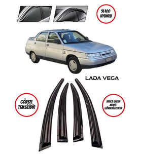 Lada Vega Cam Rüzgarlığı 4lü Takım (Siyah)