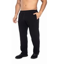 Crozwise 2232 Double Face Düz Kalın Kumaş Günlük Erkek Spor Pantolon (Siyah)