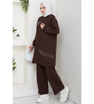 Zincir Detay Oysho İkili Takım 1660 - Kahve