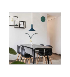RYS Retro Metal Dekoratif Metal Gece Mavisi Tekli Sarkıt Avize Çap 30 Cm