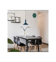 RYS Retro Metal Dekoratif Metal Gece Mavisi Tekli Sarkıt Avize Çap 30 Cm