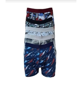 TUTKU 0119 ERKEK DESENLİ LİKRALI BOXER 6 ADET