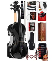 Midex HGA44BK-STYS Full Siyah Set Keman 4/4 (Yastık Stand Susturucu Yedek Tel Reçine Çanta Yay)