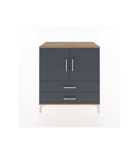 Hyperion Şifonyer 2 Raflı 2 Çekmeceli 2 Kapaklı 88x44x96 Çam-Antrasit