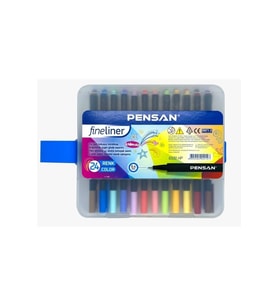 Pensan Fineliner 0.4 Mm Yeni Teknoloji Uç 24 Farklı Renk (Karışık)