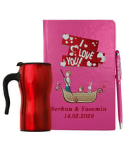 Sevgililer Gününe Özel Defter Kalem & Termos Mug Hediye Seti 7