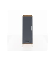 Kronos Dolap 3 Raflı Tek Çekmeceli Tek Kapaklı 44x59x134 Çam-Antrasit