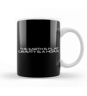 The Earth Is Flat Gravity Is A Hoax Flat Earth Kupa Bardak Porselen