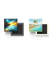 Buzdolap Magnetleri - Bahamalar Bayrağı ve Nassau Retro Tema - 2'li Set Magneti