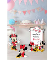 Minnie Mouse Ayaklı Pano Seti