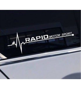 Rapid Yan Cam Sticker Oto Kapı Çıkartma Tuning oto 20 cm x 7 cm yazı 447