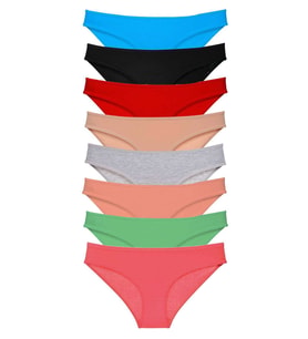 Mulvxbrf Brf02 8 Adet Süper Eko Set Likralı Kadın Slip Külot Set 4 (Mulvix)