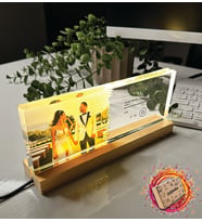 Işıklı Kişiye Özel Fotoğraflı Spotify Şarkı Barkodlu 3D Led Lamba Kalın Akrilik Masaüstü Plak Gece Lambası Fotoğraf Çerçevesi Plaket