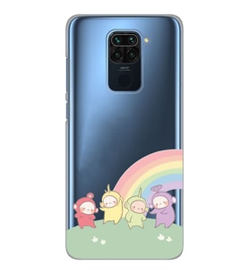 Xiaomi Redmi Note 9 Uyumlu Teletubbies Desenli Şeffaf Telefon Kılıfı
