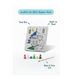 Ramazan Eğitici Boyama Seti Kur’an Okuyan Çocuk (Şövalesiz)