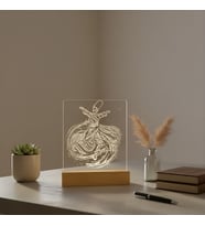 Semazen Figürlü 3D LED Lamba - Mistik Dekoratif Masa Lambası (Şeffaf)