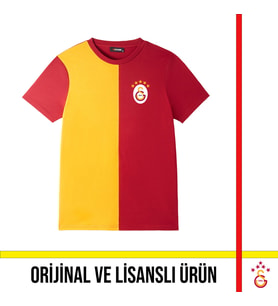 Galatasaray Lisanslı 5 Yıldızlı Yetişkin T-Shirt (Kırmızı)