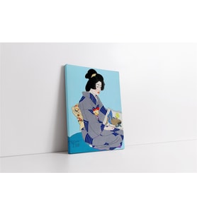 Japon Kadın Kanvas Tablo