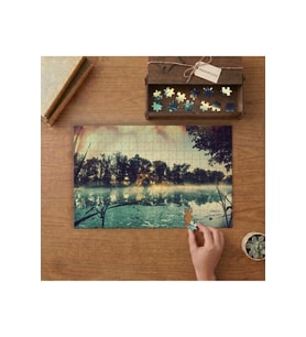 Göl ve Ağaç Tasarımı 240 parça Ahşap Puzzle Ahşap Kutuda MP07696