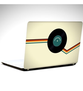 Plak ve Müzik Laptop Sticker 10 İnch (25X19CM)