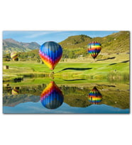 Uçan Balon Ve Yolcuları Görseli MDF Tablo