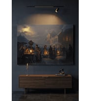 Petrus van Schendel Alacakaranlıkta Pazar Yeri (1835) Tablo