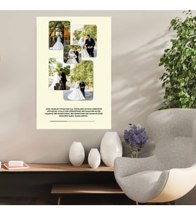 Ahşap Retro Mdf Poster , Kişiye Özel Poster, Sevgililer Günü , Özel Günle , Nişan , Düğün , Kına , Doğum Günü , Aile Sevgi Mutluluk – KOLAJ15