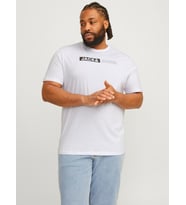 JACK JONES Yazılı Erkek Büyük Beden Tişört 12243630