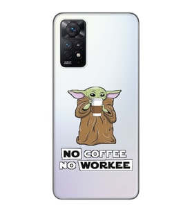 Redmi Note 12 Pro 4G Uyumlu Yoda Coffee Tasarımlı Şeffaf Telefon Kılıfı