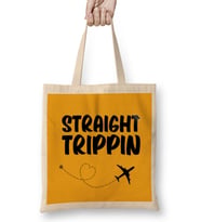 Funny Travel Gift Design Lover-Trippin Wanderlust Journey Adventurer Vacation Bez Çanta Uzun Saplı