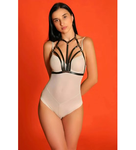 Mulvxbrf Brf02 Kadın Ayarlanabilir Deri Şık Göğüs Harness -  Brf1063 (Mulvix)