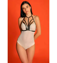 Mulvxbrf Brf02 Kadın Ayarlanabilir Deri Şık Göğüs Harness -  Brf1063 (Mulvix)