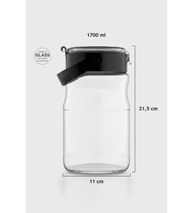 Renga Mono 1700 ml Bej Kapaklı Cam Kavanoz 131072