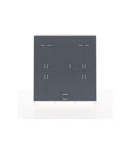 Arges Gardrop 10 Raflı 2 Çekmeceli 4 Askılı 220x30x243 Aytaşı-Antrasit
