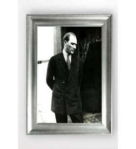 Gümüş Çerçeveli Atatürk Tablo cv1434
