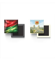 Buzdolap Magnetleri - Belarus Bayrağı ve Minsk Retro Tema - 2'li Set Magneti
