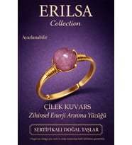 Sertifikalı Zihinsel Enerji Arınma Yüzüğü – Çilek Kuvars Taşı Ayarlamalı Gold İkizler Terazi Burcu (Çok Renkli)