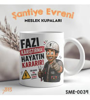 Elektrik Ustasına Özel Komik Kupa – Fazı Karıştırma Hayatın Kararır Baskılı Seramik Kupa