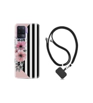 Oppo Reno 5 Lite Kılıf Desenlim Silikon Boyun Askılı Flowers 4 1390