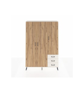 Arges Dolap 6 Raflı 3 Çekmeceli Tek Askılı 132x30x195 Aytaşı-Çam/Aytaşı
